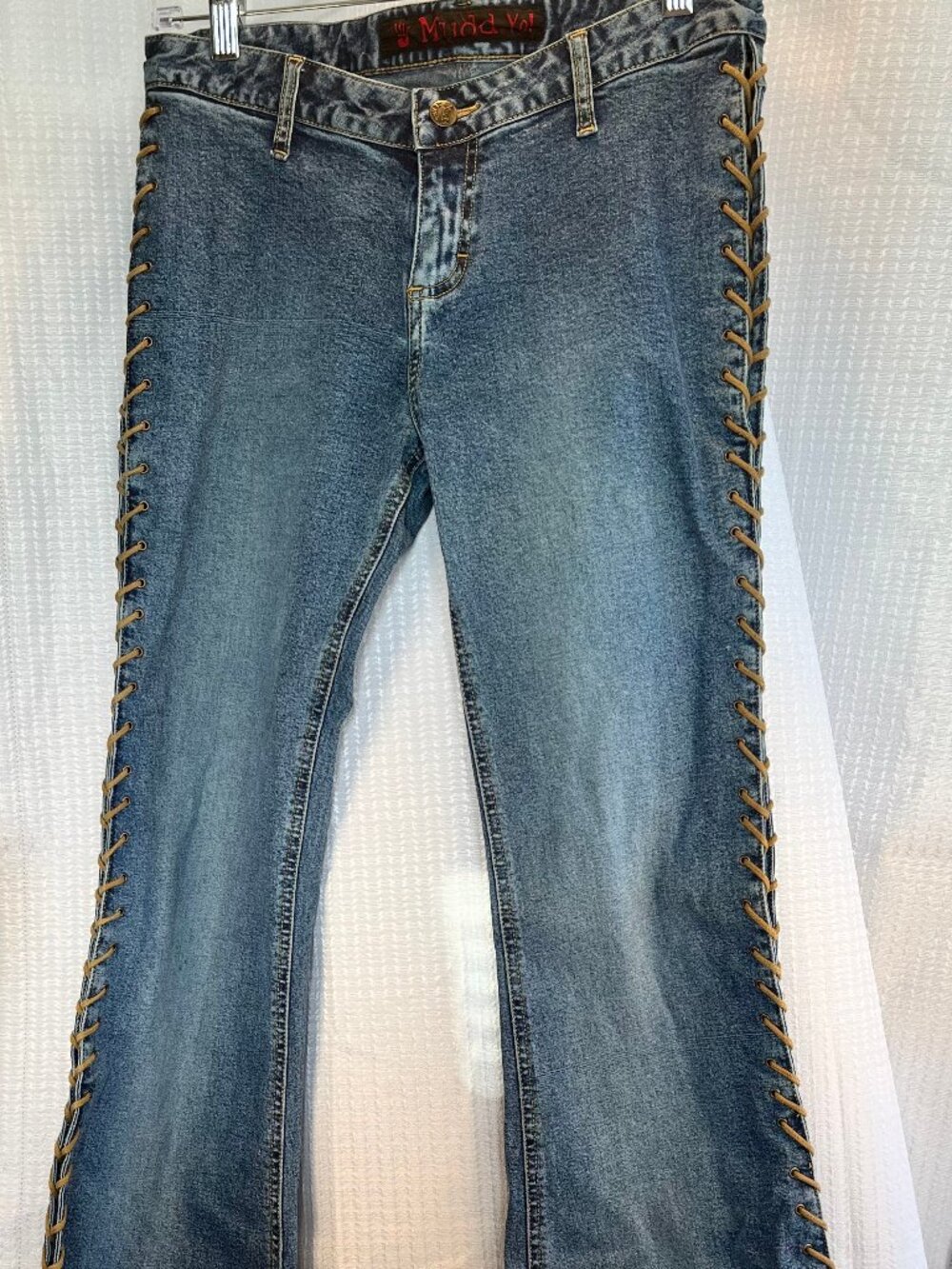 RARE Vintage Y2K Mudd Yo! Side Lace-Up Jeans size 9